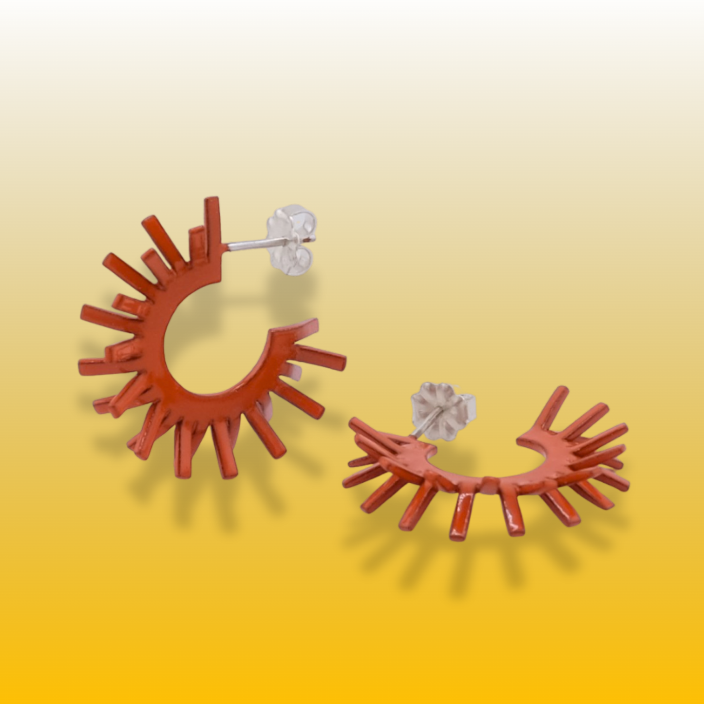 Spike earring's - vintage orange