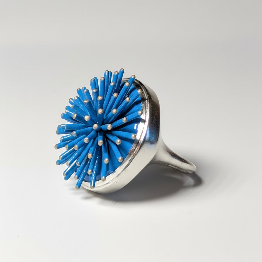 Spike ring - Blue