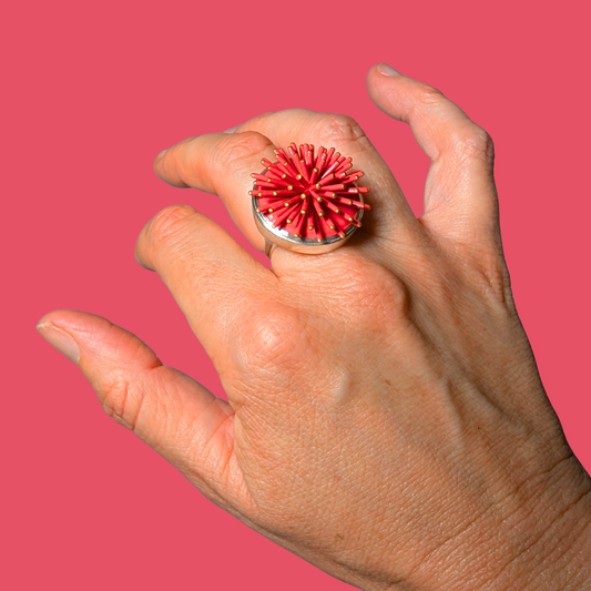 Rose pink - Starburst ring