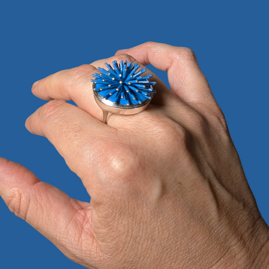 Sky blue - Starburst ring