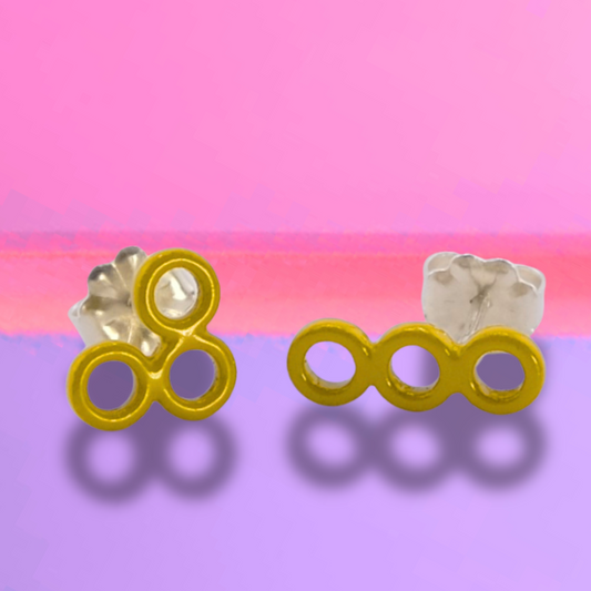Silly circle studs - Curry yellow