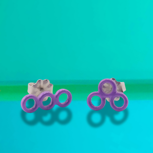 Silly circle studs - Lavender