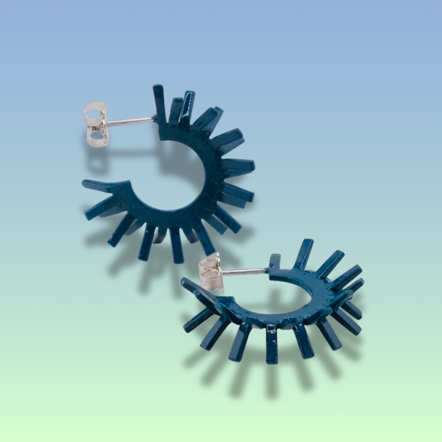 Spike earring's - Almost navy