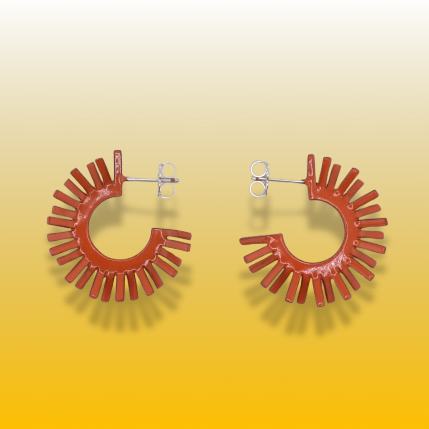 Spike earring's - vintage orange