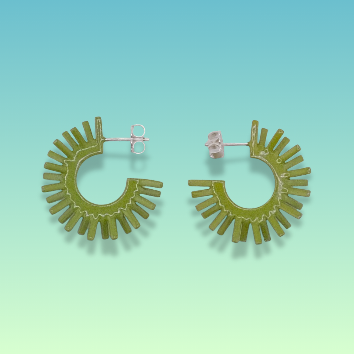 Spike earring's - Retro Avocado