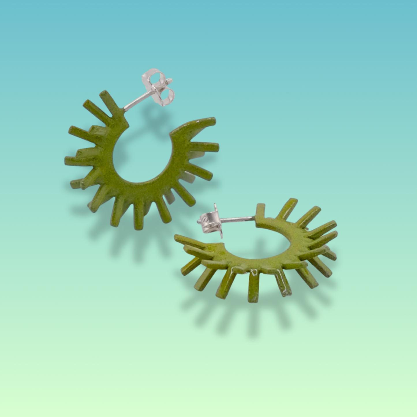 Spike earring's - Retro Avocado